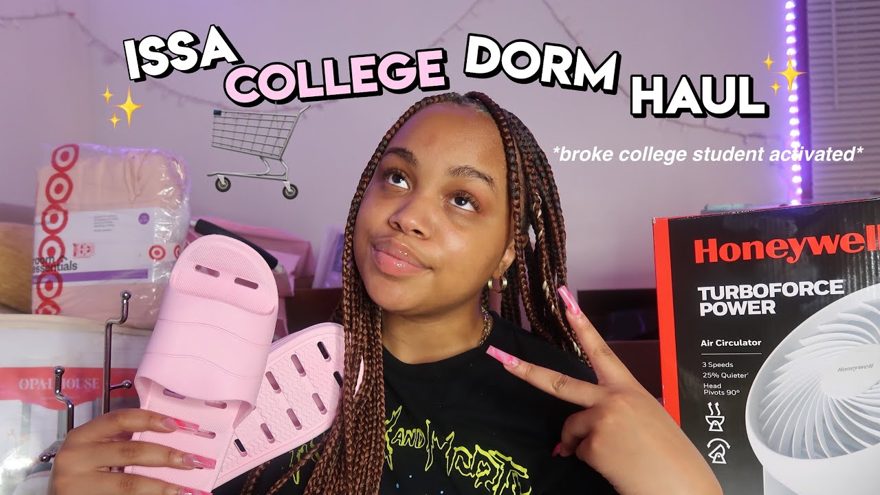 issa college dorm haul *broke college student activated* | howard university | seasonsofshai