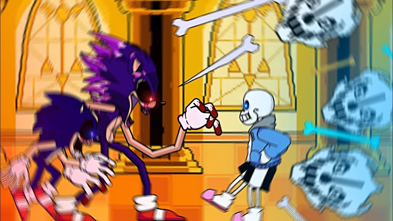 Sans (Undertale) Vs Sonic.exe DC2 ANIMATION PART 2!