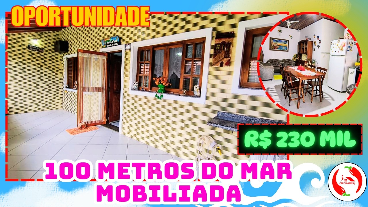 Ref. 605 - Casa LINDA para venda MUITO BARATA e PORTEIRA FECHADA PÉ NA AREIA em Itanhaém SP