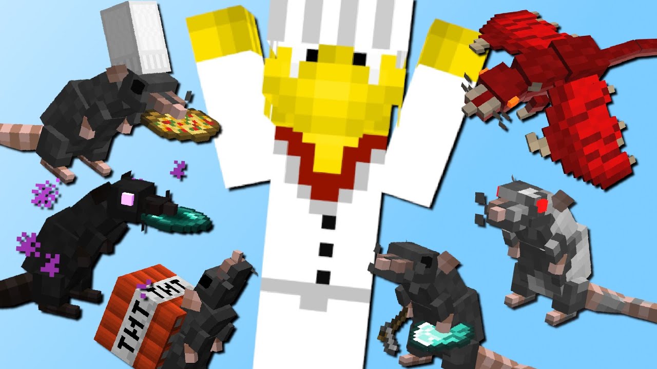 50+ Ratten backen Pizza! (Feuer spucken, Items holen, Pizza liefern, Laser)