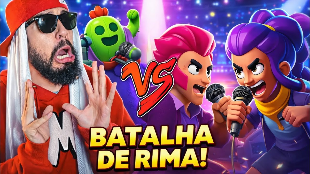 REAGINDO &Aacute; BATALHA DE RIMA NO BRAWL STARS! 🎤 🔥❤️❤️