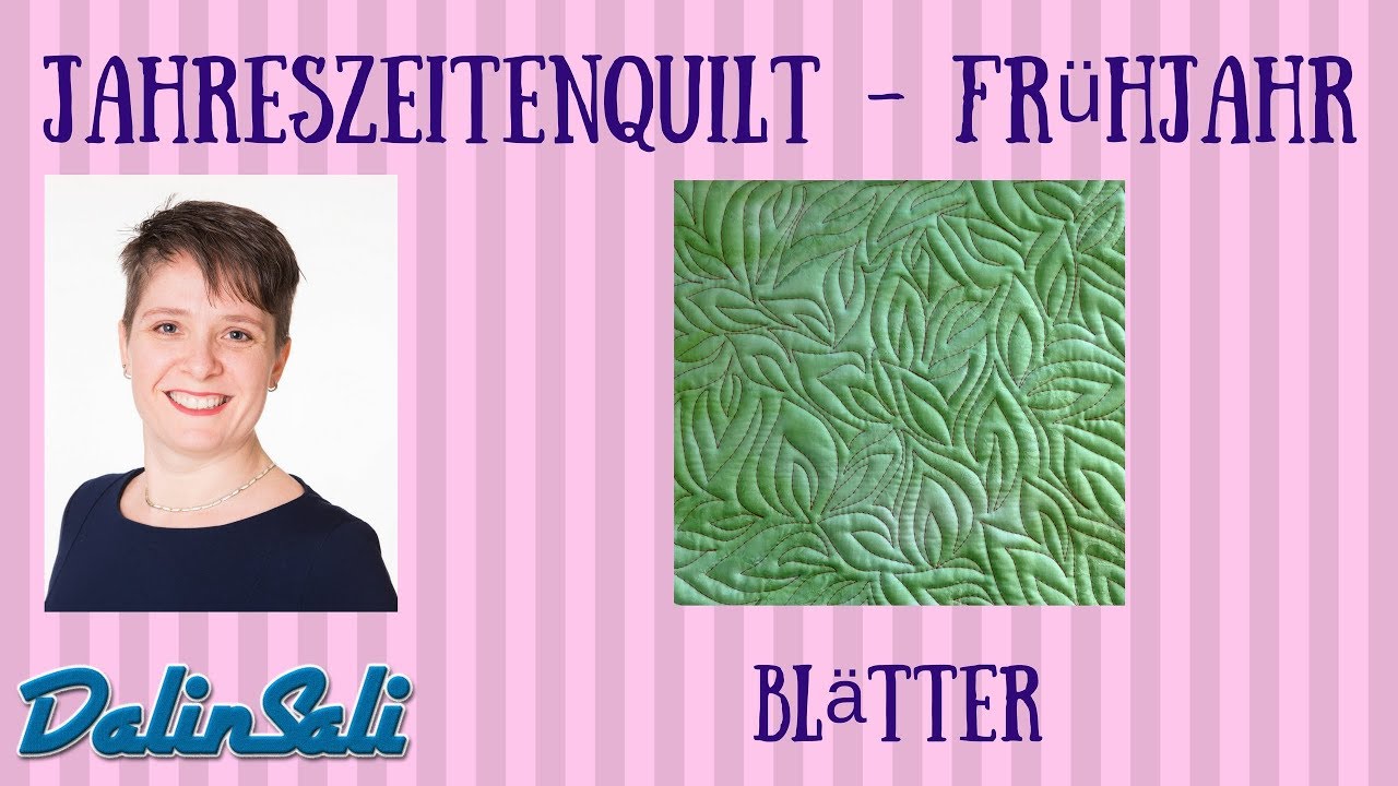 Blätter - Freihandquiltmuster des Jahreszeitenquilts