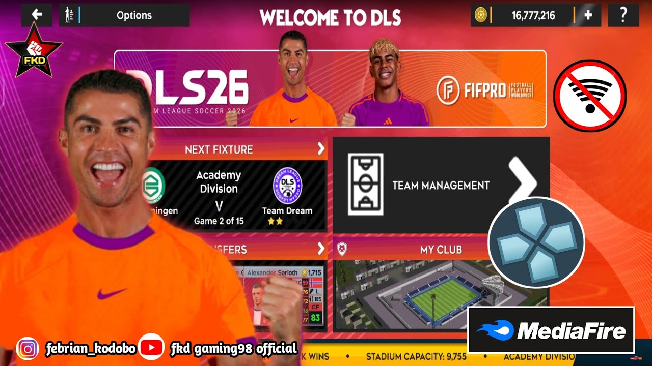 DLS 26 MOD CRISTIANO X YAMAL (APK+OBB+DATA) DREAM LEAGUE SOCCER 26 NEW UPDATE !! 