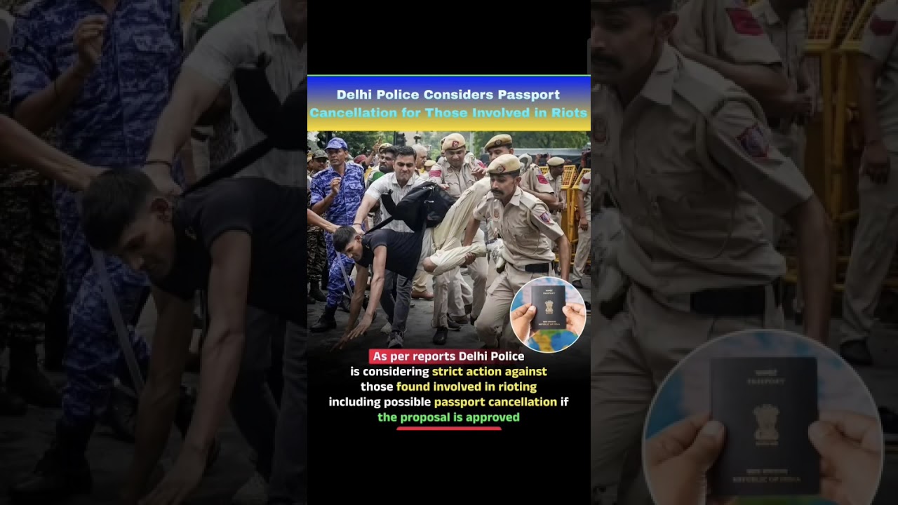 Delhi Police Considers Action Against Rioters Passport Cancellation Proposal Sparks Debate#shorts