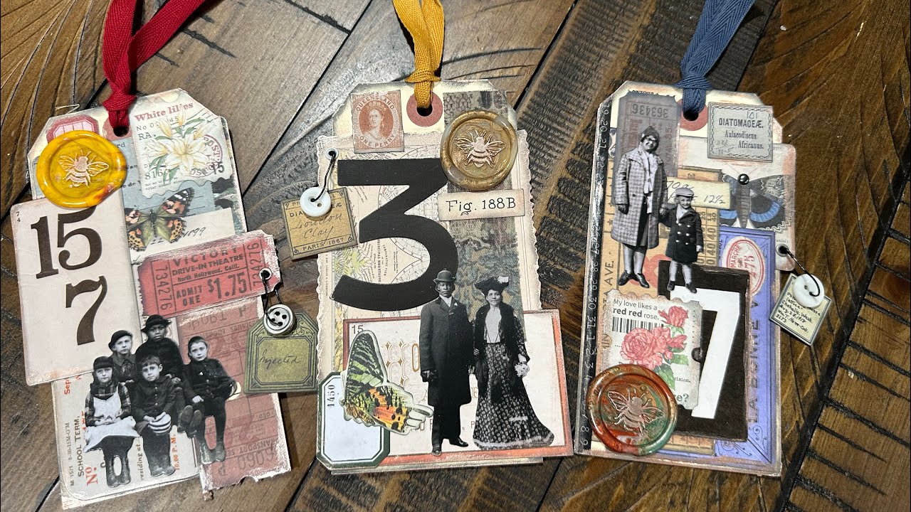 Craft With Me — Изменённая метка для ремонта — Кластерные метки для журналов-мусора — Стиль Тима ...