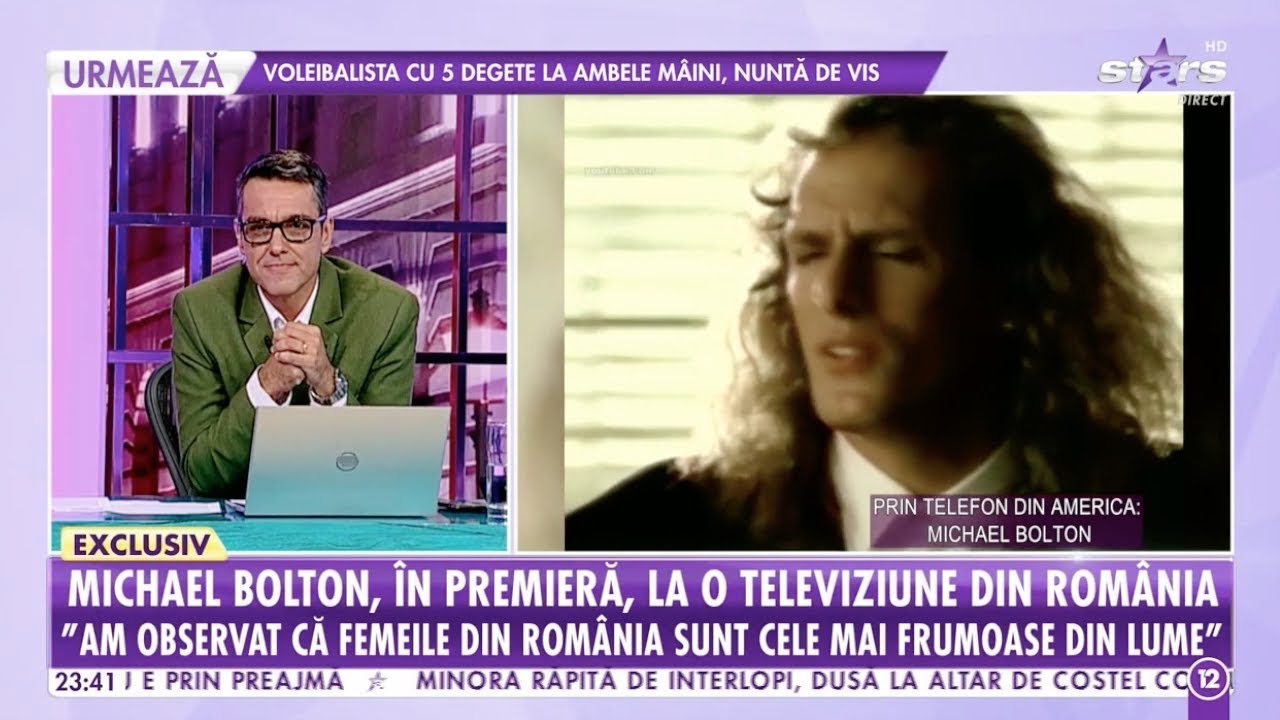 MICHAEL BOLTON in direct la Agentia VIP despre concertele din Romania