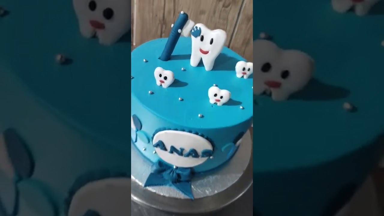 First Tooth Cake l Blue Cake l Cream Cake