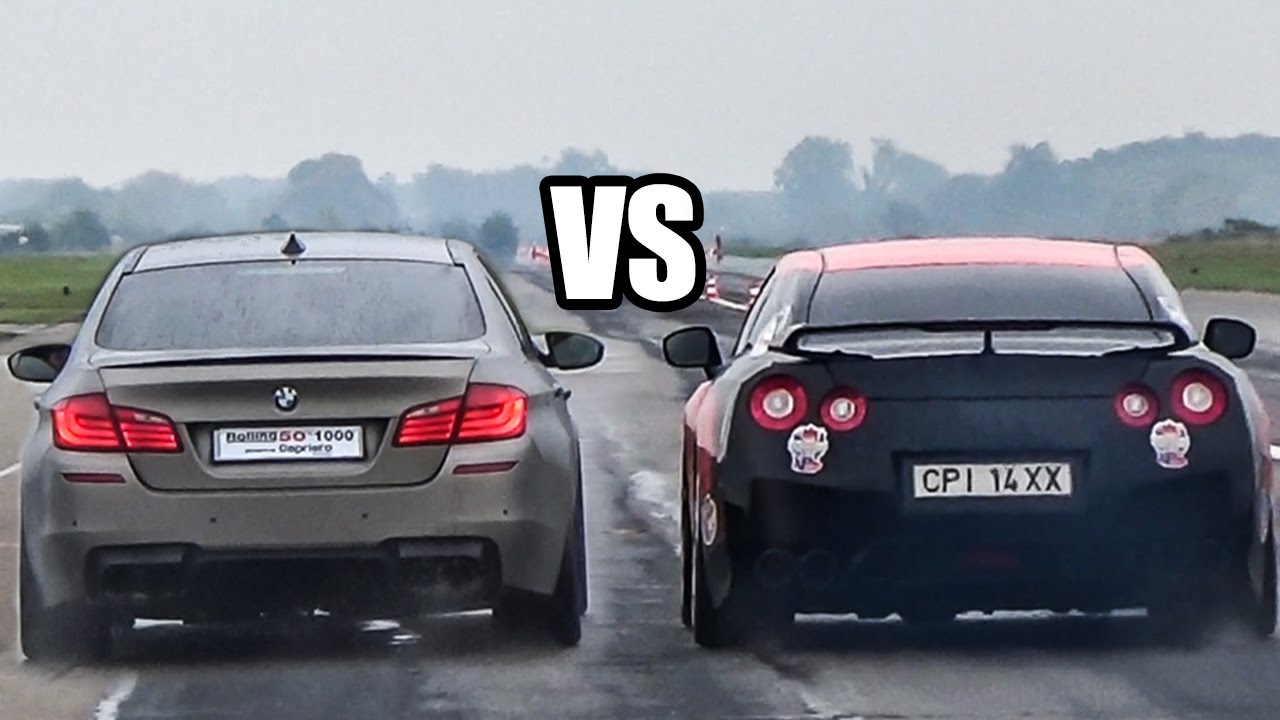 BMW M5 F10 VS NISSAN GTR R35 - DRAG RACE!