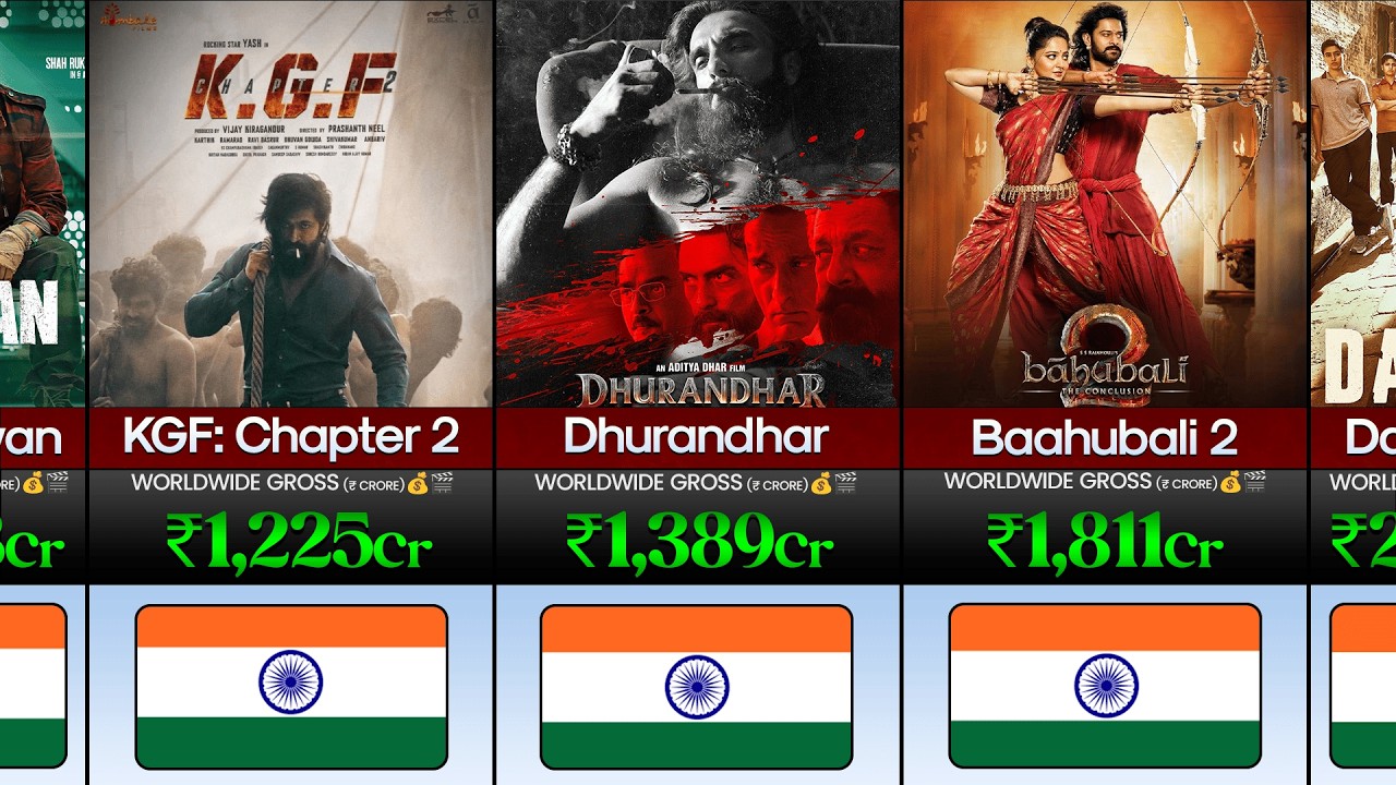 Highest Earning Indian Movies of All Time 💰🎬 | Top 50 Highest Grossing Indian Films 🔥