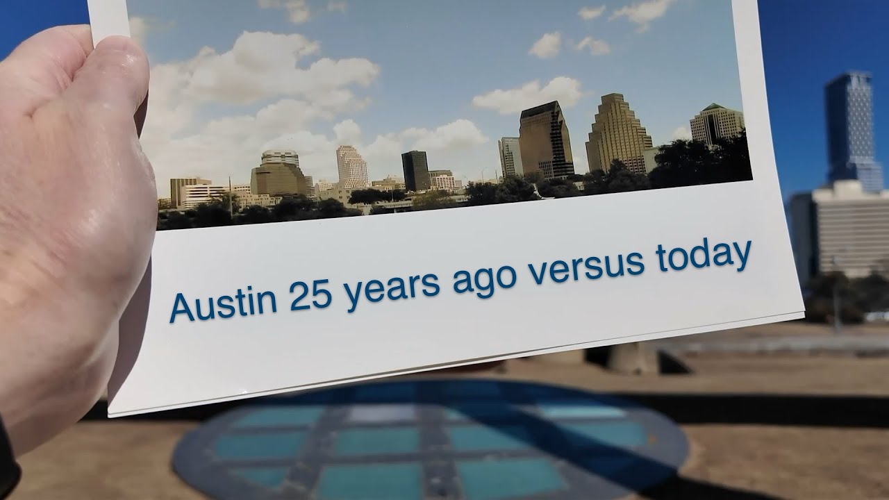 The Austin skyline 25 years ago versus today, and a walk around Town Lake