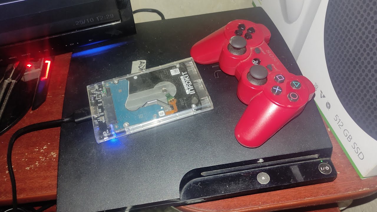 desbloqueando PS3 Slim colocando HD de 1 TB e alguns jogos