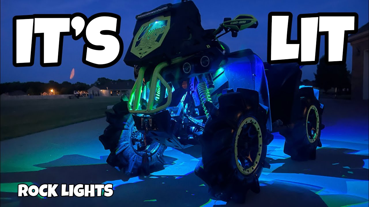 NILIGHT 8PCS RGB ROCK LIGHTS INSTALLED ON A CANAM RENEGADE 1000 HOW TO