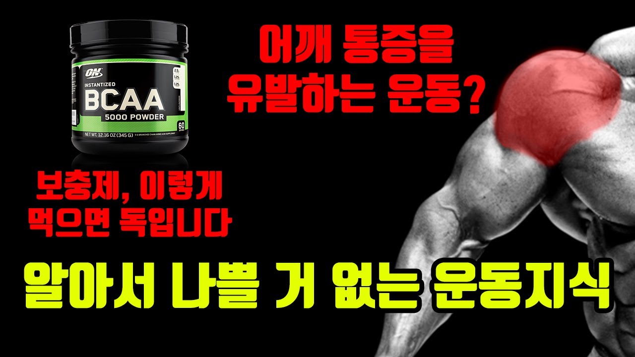 알아서 나쁠 거 없는 운동지식 - 보충제, 식단, 아나볼릭-카타볼릭, 어깨 부상