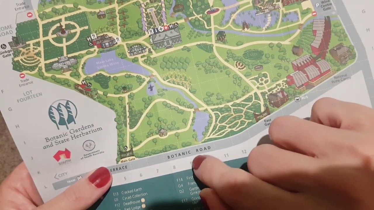 Adelaide Botanic Gardens | Reading a Brochure | ASMR | Whispers & quiet talk