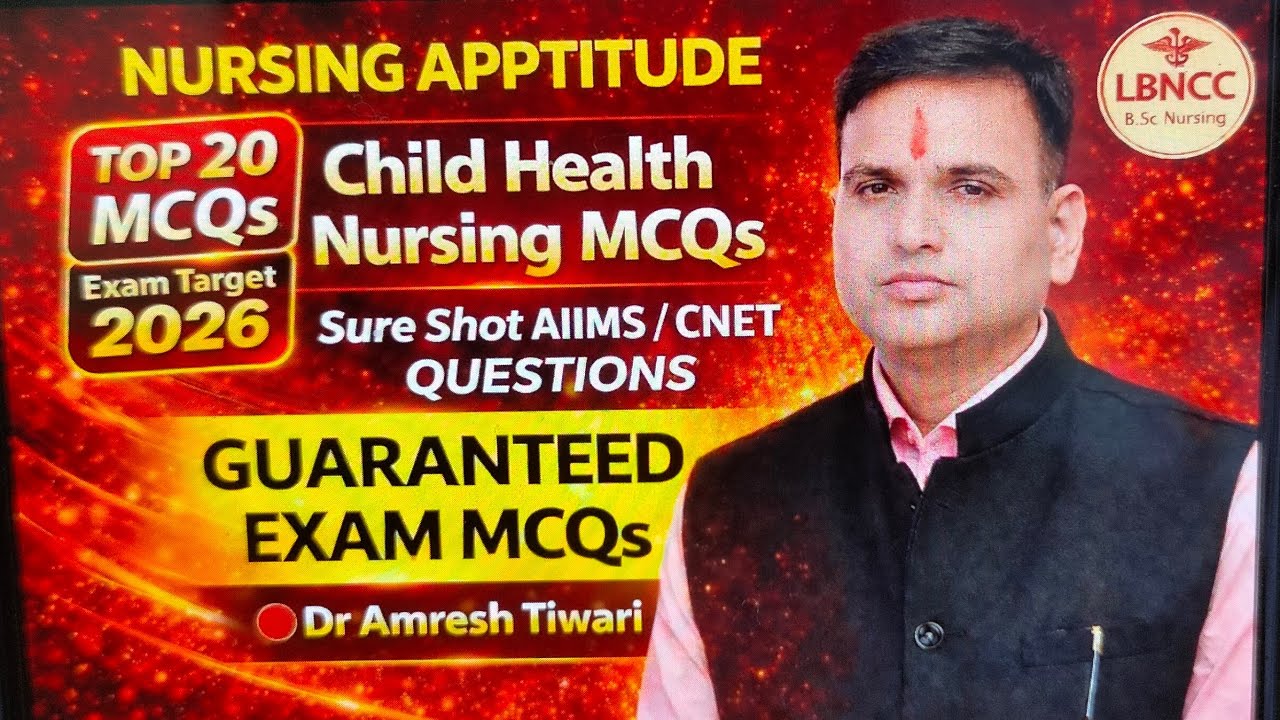 Nursing By Dr Amresh Tiwari Sir LIVE Class | BSc Nursing Entrance Exam | UP CNET/CPET | AIIMS