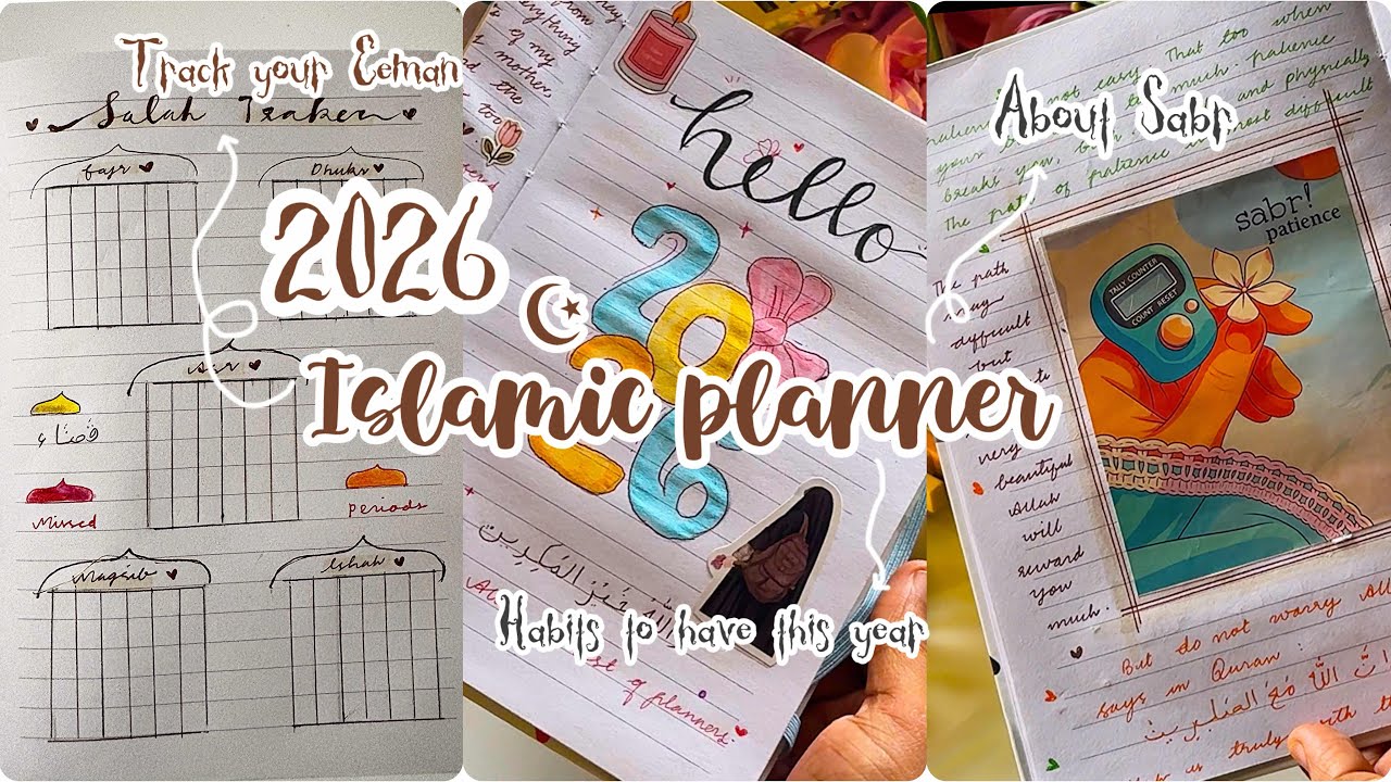 ☪︎📒Islamic bullet journal / planner ✩₊˚.☪︎ / Malayalam/ planner 2026/ 🌷Aesthetic/ 2026 / planner🌷
