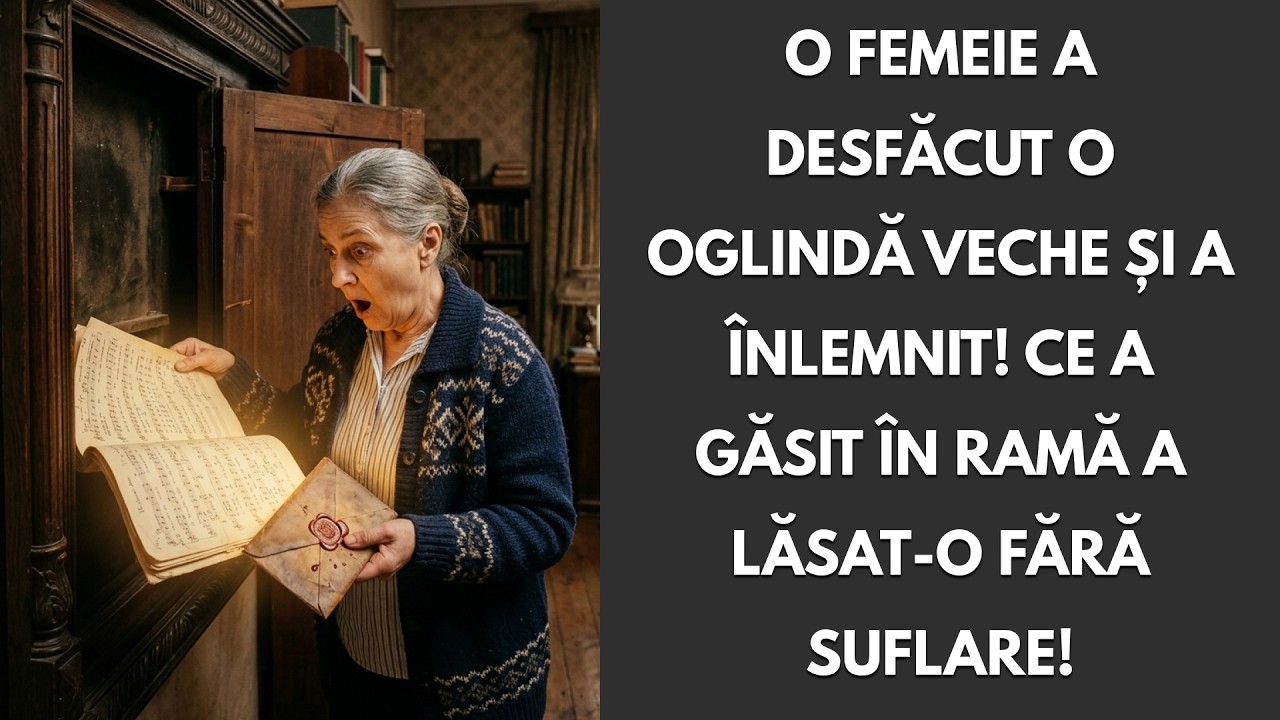 Femeia a desfăcut o oglindă veche și grea, iar ceea ce se afla sub ramă a șocat-o!