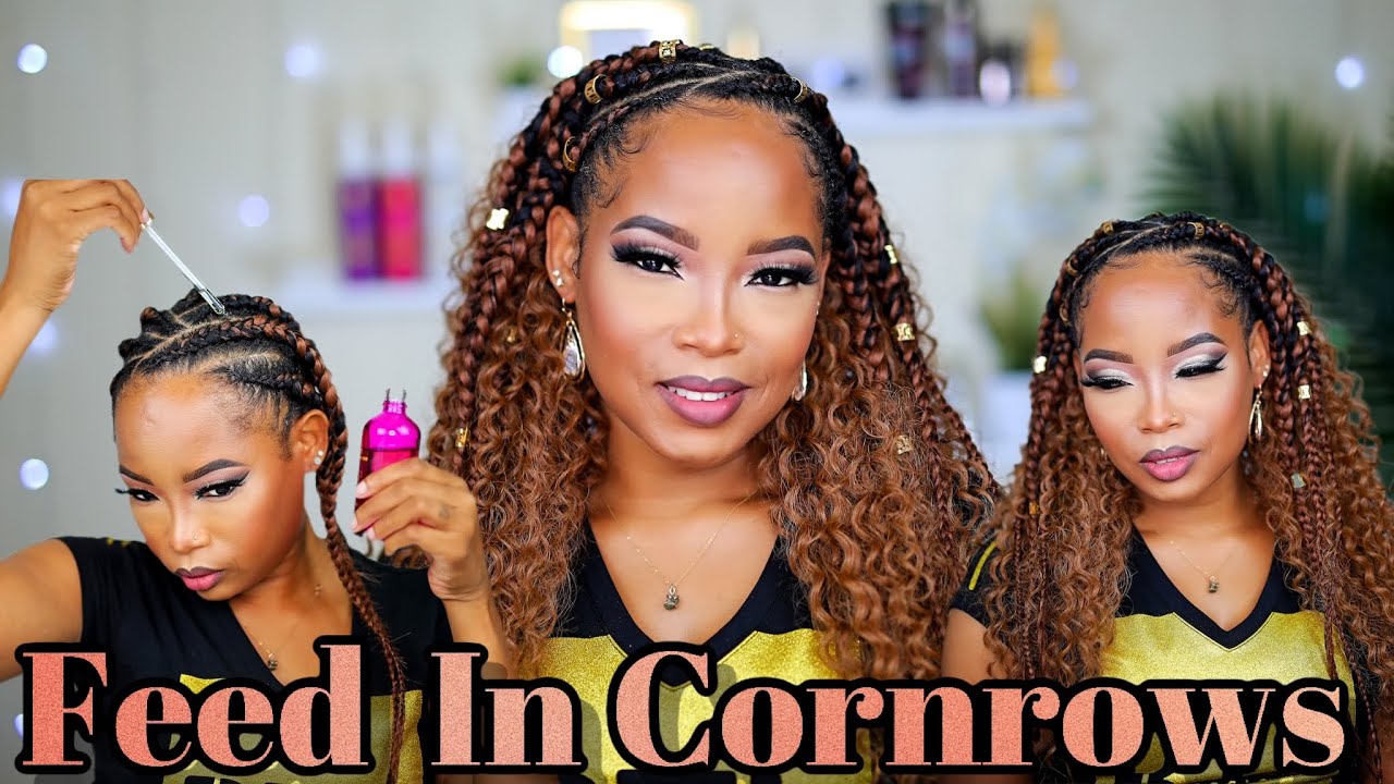 Feed In Braids On 4C Hair | Scalp Maintenance Using BTL Scalp Oil | Natural Hairstyle