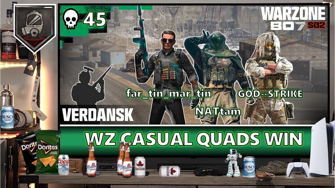 Warzone casual W 45 kills team D20260210 gora village finish