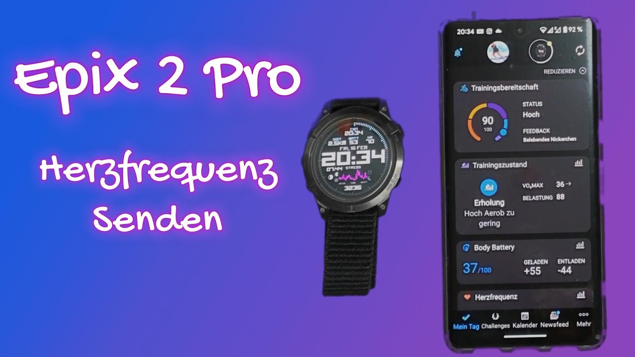 Garmin Epix 2 Pro - Herzfrequenz an Laufb&auml;nder, Ergometer, eBikes senden