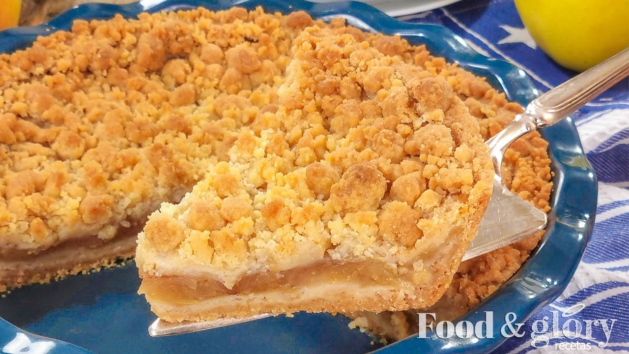 😍 ¡Mi receta de éxito! Crumble de manzana, postre crujiente por fuera y tierno por dentro