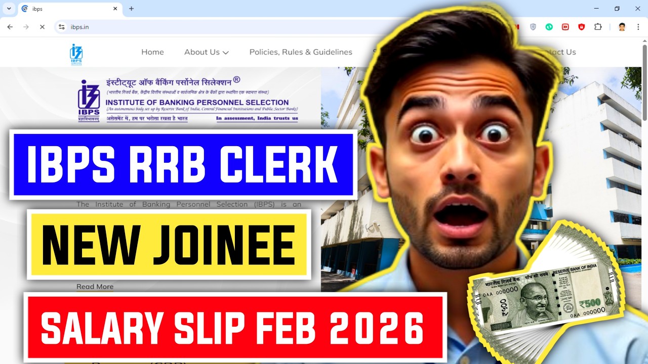 📢 IBPS RRB CLERK NEW JOINEE SALARY SLIP FEBRUARY 2026 😱