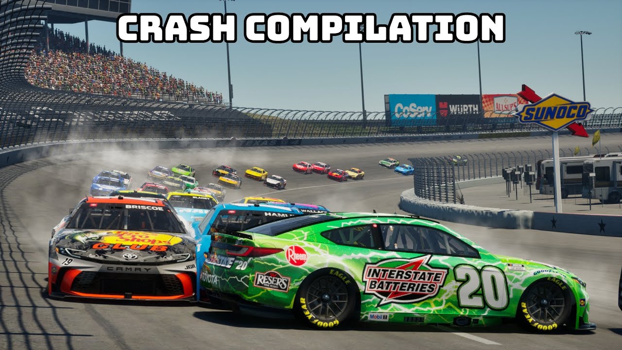 NASCAR 25 Realistic Crash Compilation 16