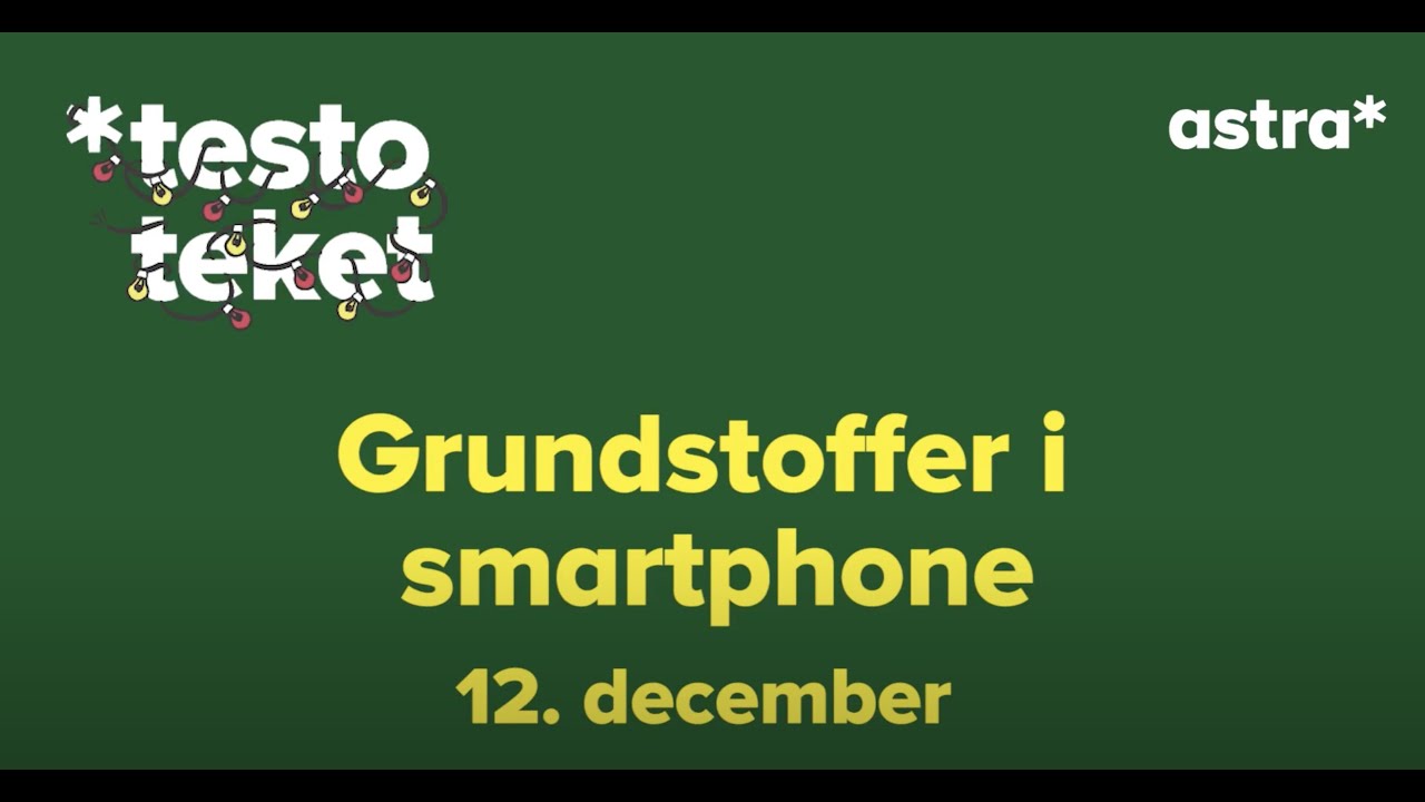 12. december - Grundstoffer