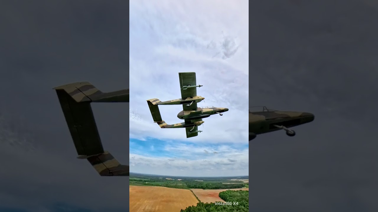 RC Plane: OV-10 Bronco 108&rdquo; Gear Down Sequence.