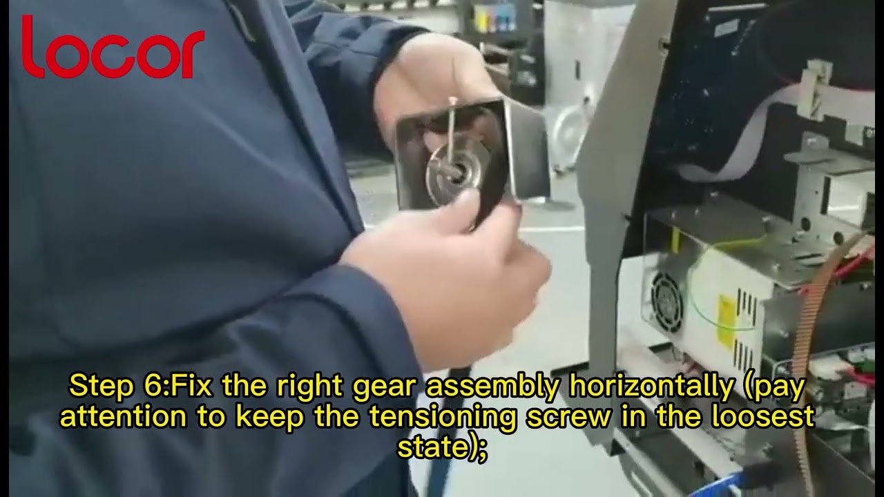 Carriage belt replacement video/instruction/tutorial for Locor Mimage large format printer