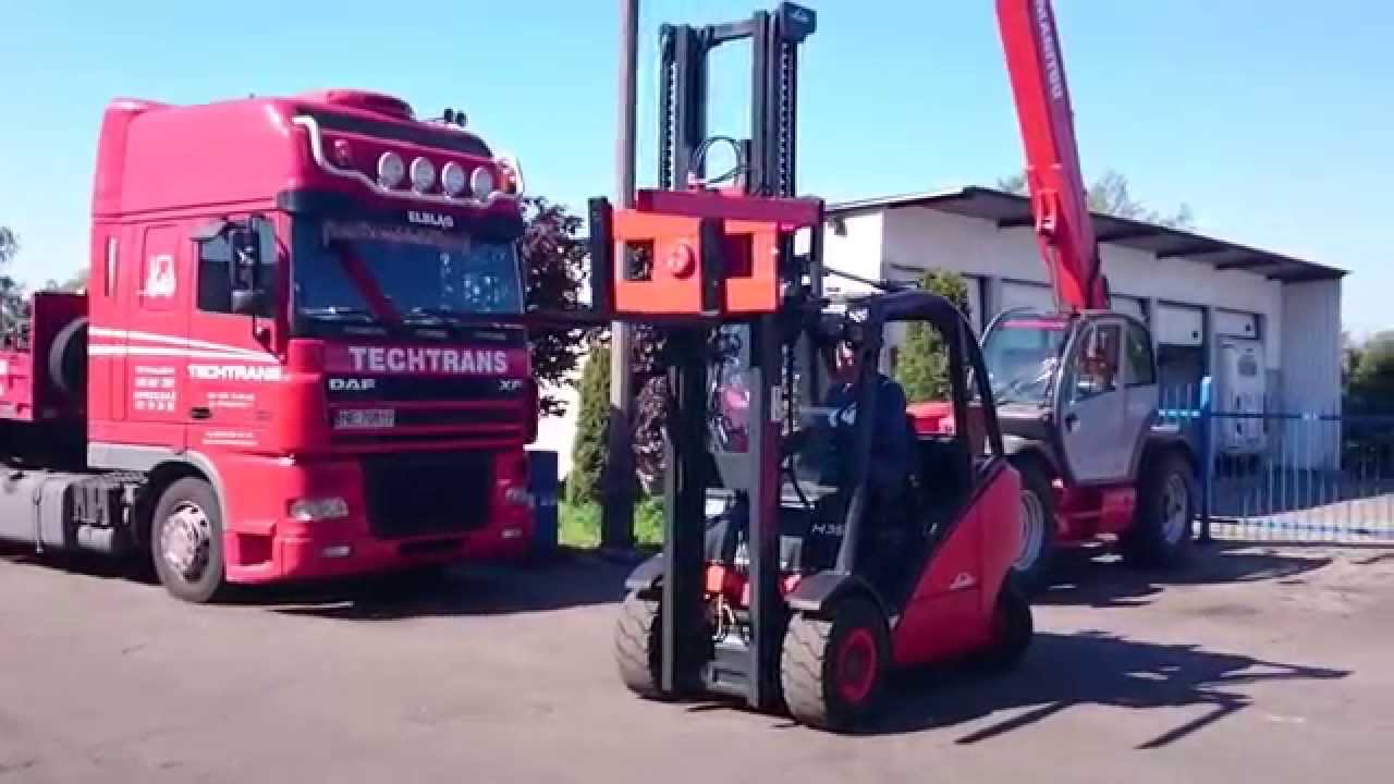 Forklifts Linde H 35 & Rotators, 360.rotator Stapler Linde H35, w&oacute;zek Lidne z obrotnicą.TECHTRANS,