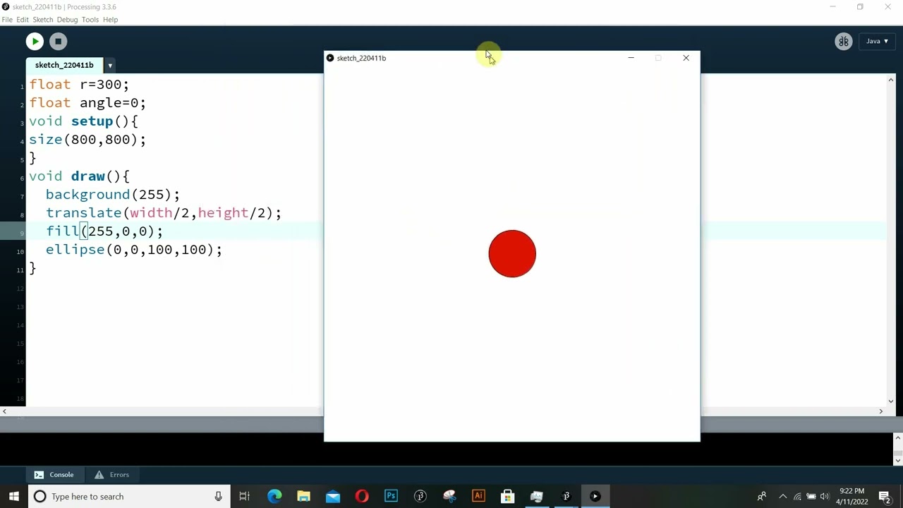 9. Generative Art Tutorial for Beginners-  Rotating objects in a circle in Processing