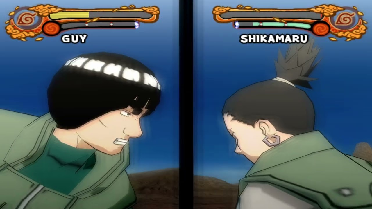 Guy VS Shikamaru (Clássico) (INSANE) - Naruto Shippuden Ultimate Ninja 4
