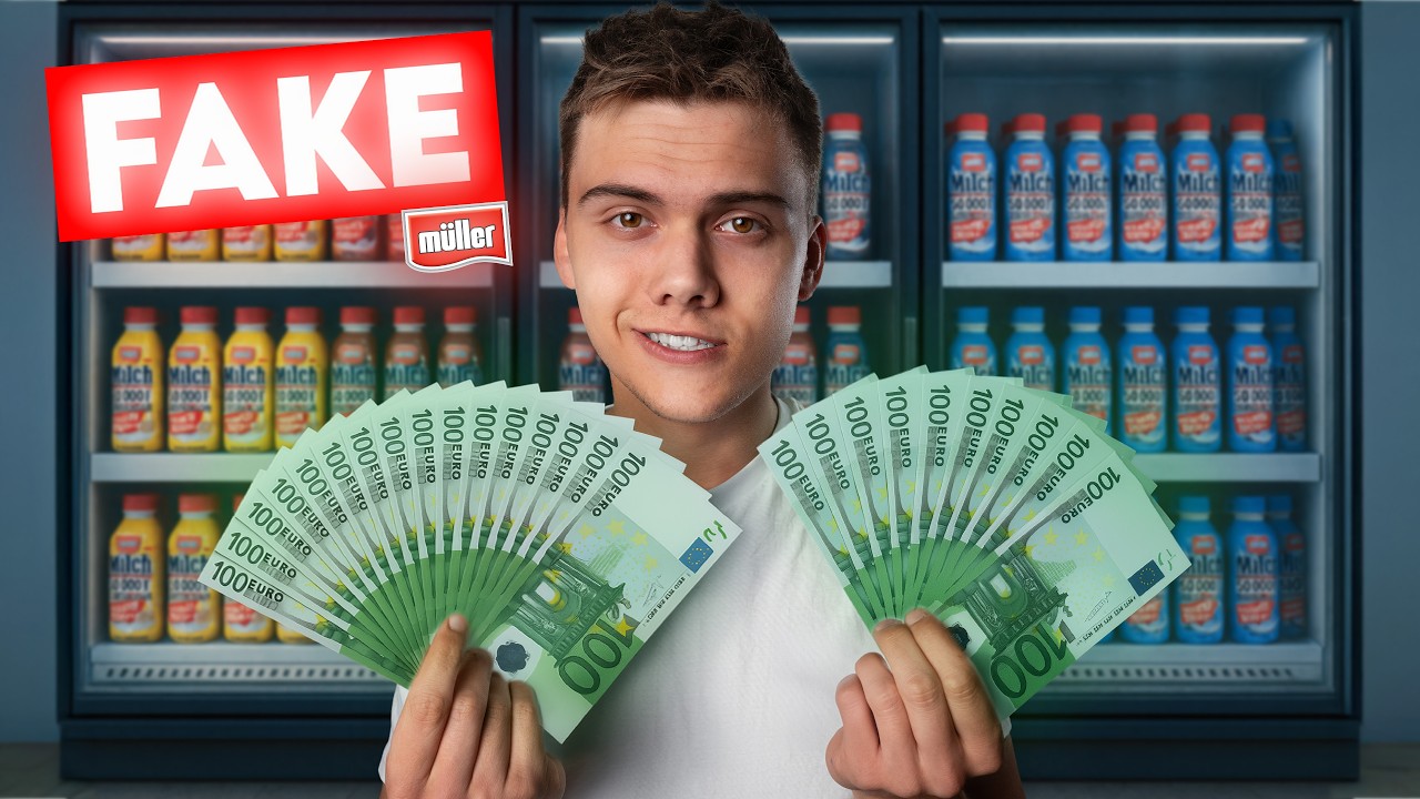 Influencer mit Fake Müller Milch Gewinn reingelegt.