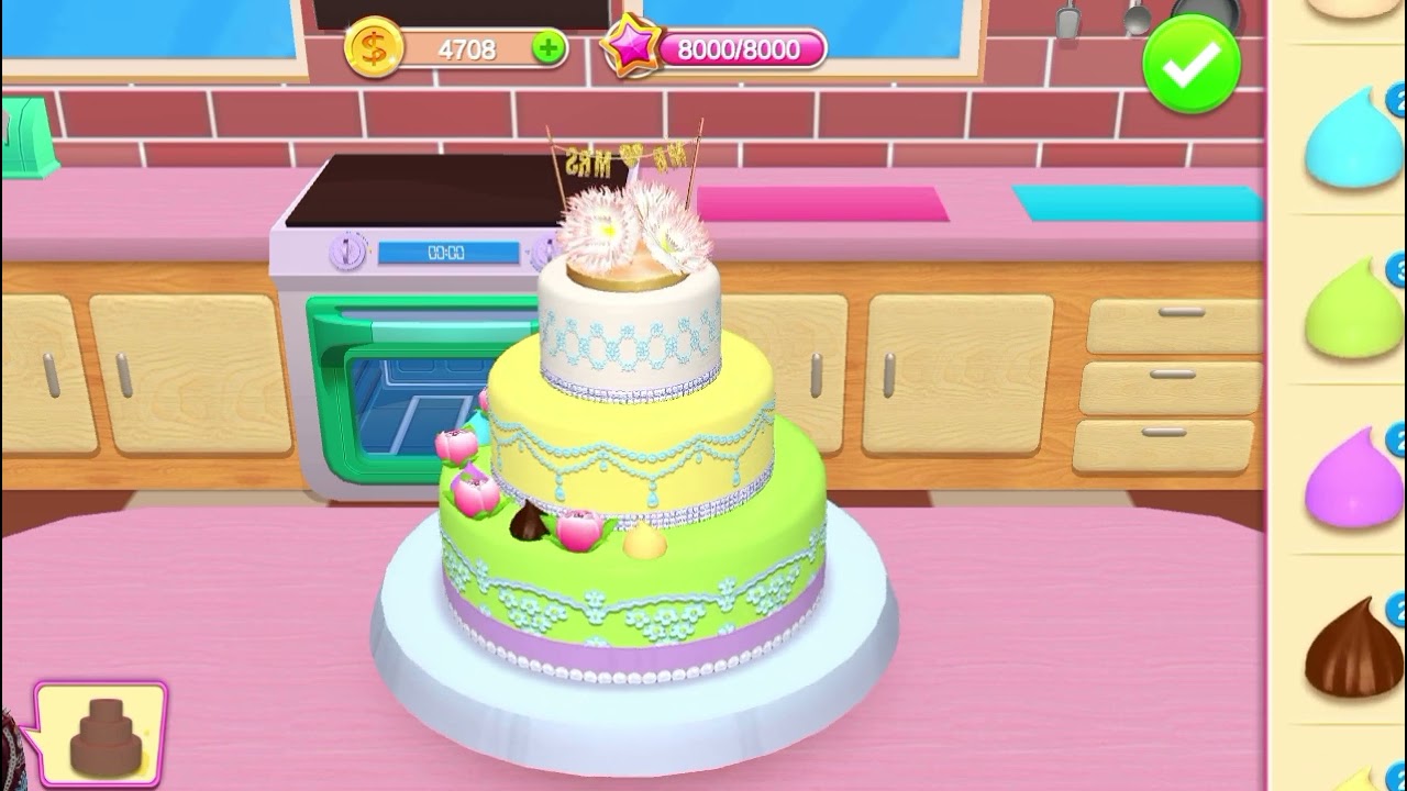 My Bakery Empire gameplay | Girl Games - Bake, decorate & serve Cake 🍰 Cute cake 