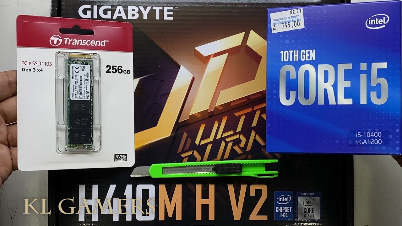 intel Core i5 10400 GIGABYTE H410M H V2 Transcend NVMe SSD TOTOLINK WiFi AC650 Desktop PC Build