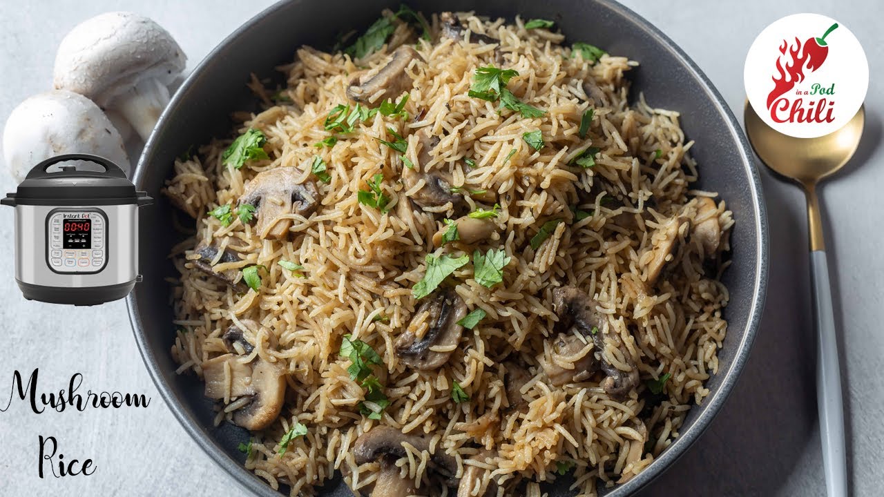 Mushroom Rice in Instant pot | Easy Dinner recipes Instant pot | ASMR Cooking