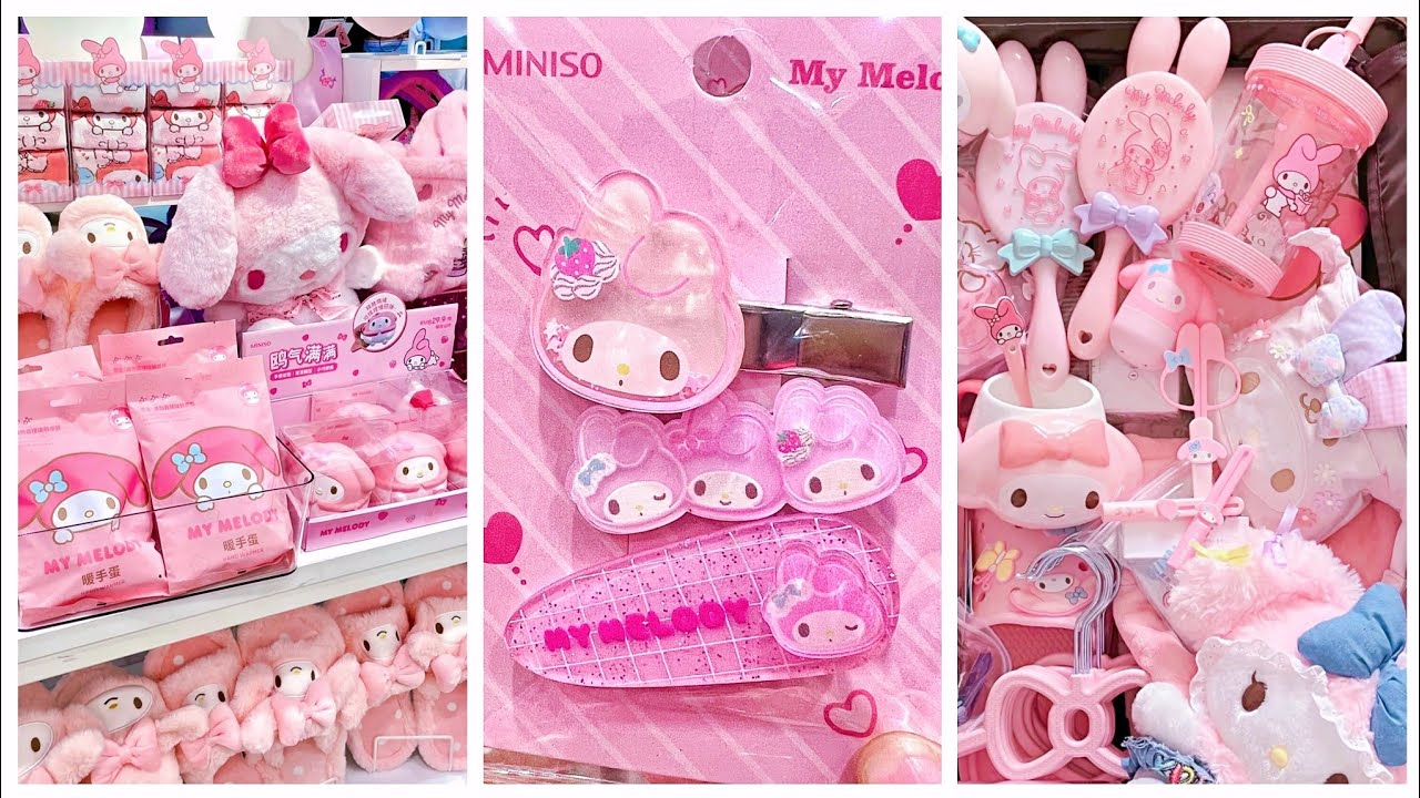 My Melody Shopping haul 🛍️Sanrio Stationery cute stuff  #cindyasmr