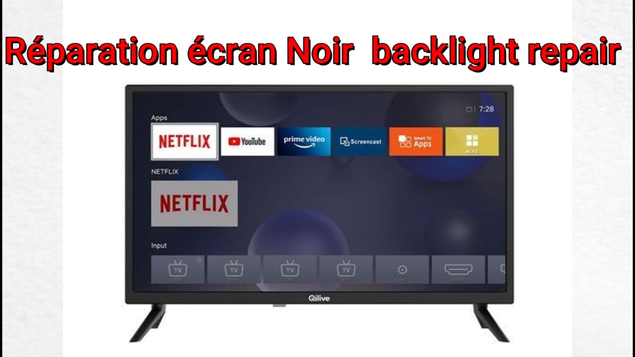 Réparation backlight TV selecline 58 pouce  solution ****écran noir ***