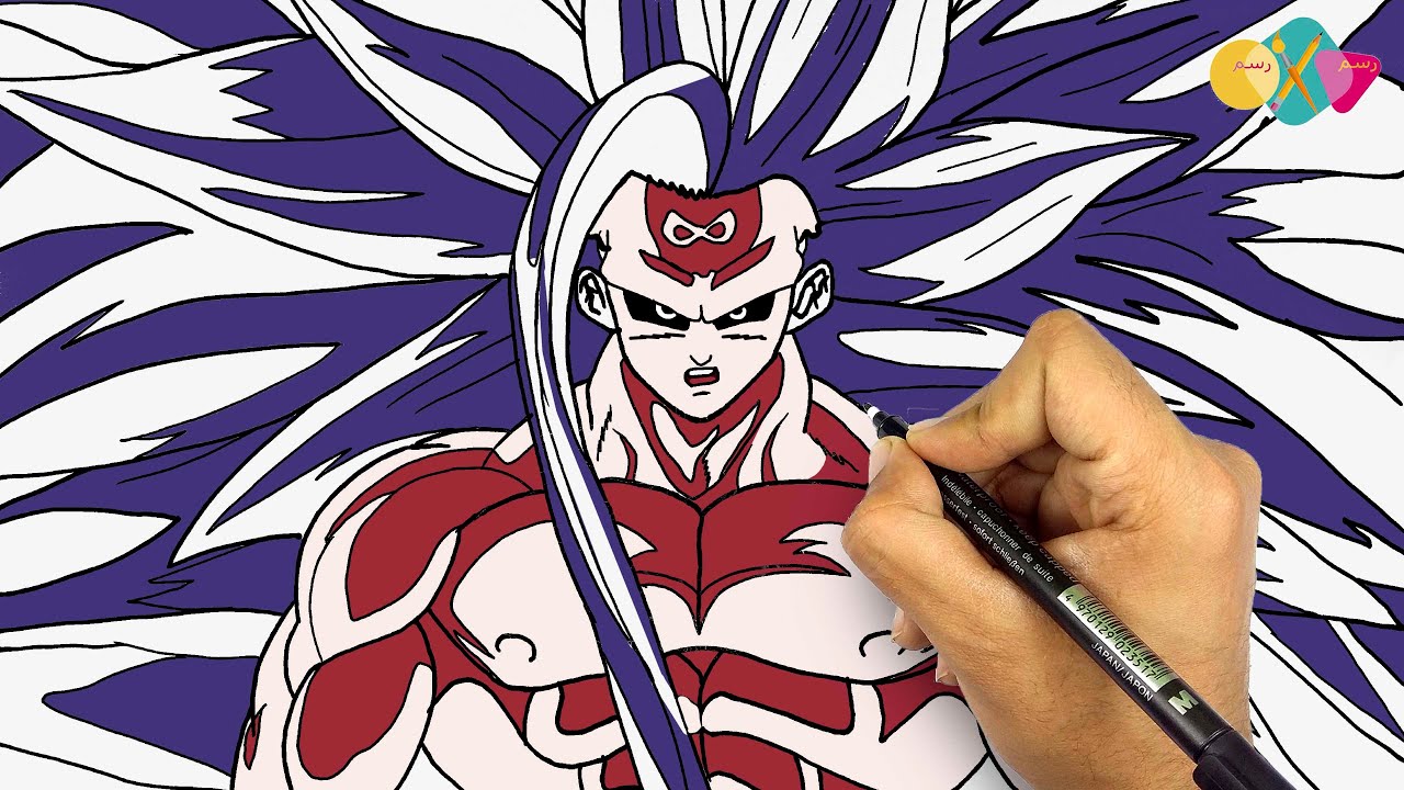 تعلم طريقة رسم غوكو التحول الاخير الغريزة الفائقة المكتملة اللانهائية || رسم انميي سهل | كيف ترسم