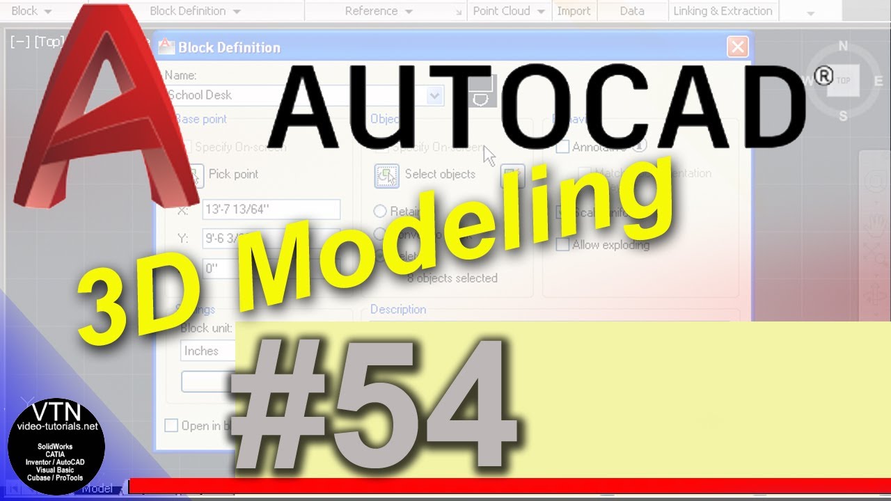AutoCad 3d Modeling 54 ( Surface Fillet )