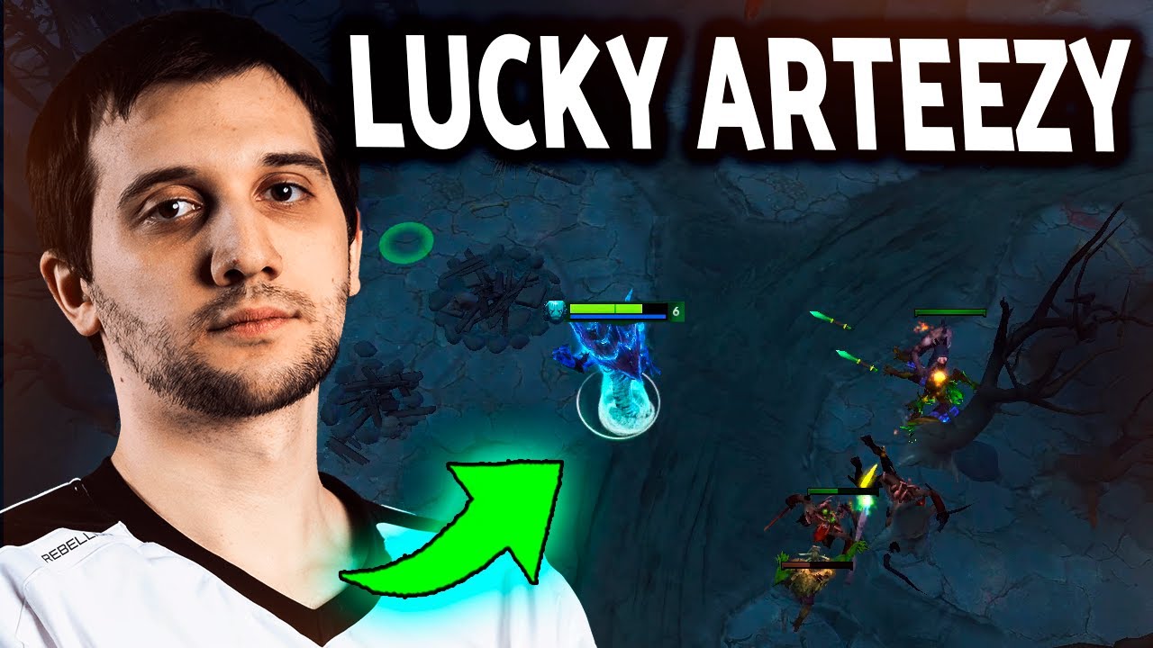 Arteezy has so much luck against Spirit Breaker...