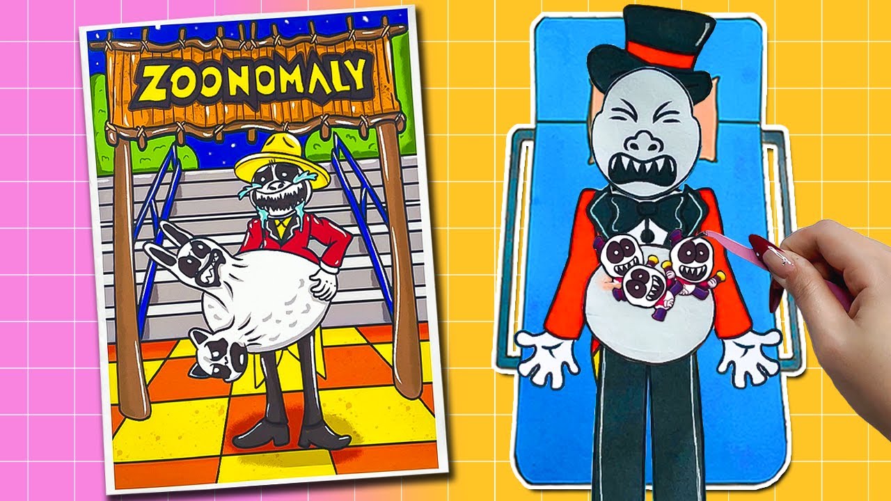 [🐾paper diy🐾]  Rescue Caine Zookeeper Pregnant +( Horror Squishy + Smiling Critters) Zoonomaly Game