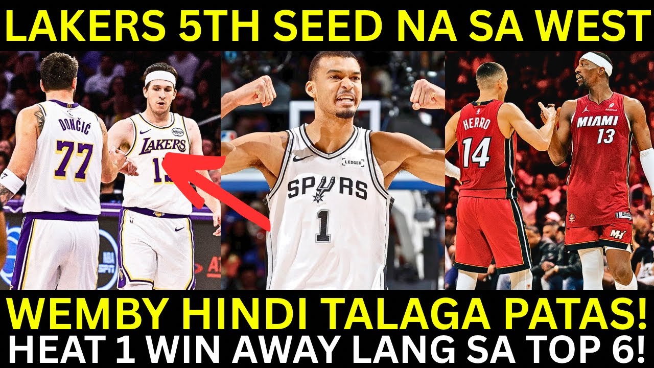Lakers 5TH SEED na! | Hindi ka Talaga Patas WEMBY! | Heat 5 Straight Wins!