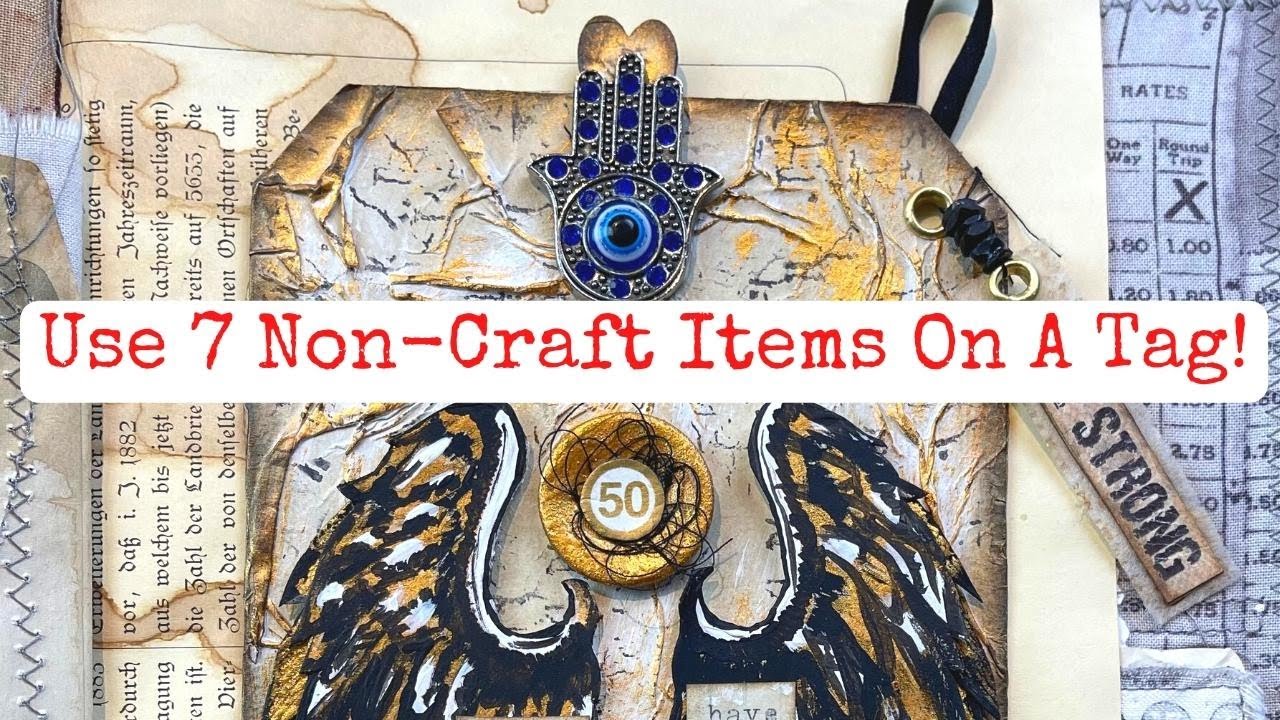 Use 7 Non-Craft Items On A Tag! Join the Challenge! #rusticsevenchallenge