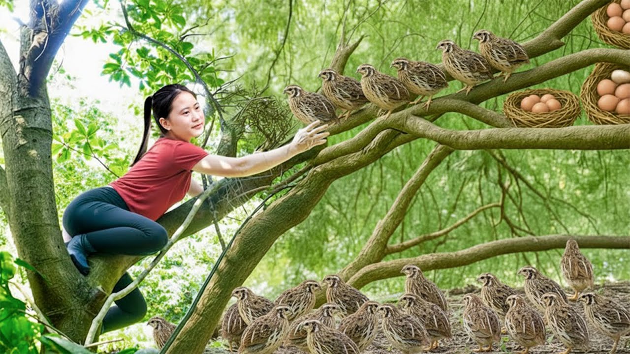 Harvesting Many Giant Wild Quails & Goes to Market Sell – Ethnic Minority Countryside Life