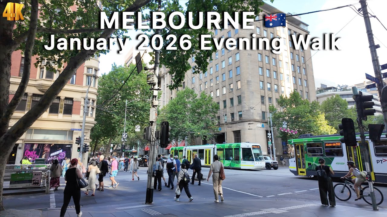 Melbourne Australia Evening Walk January 2026