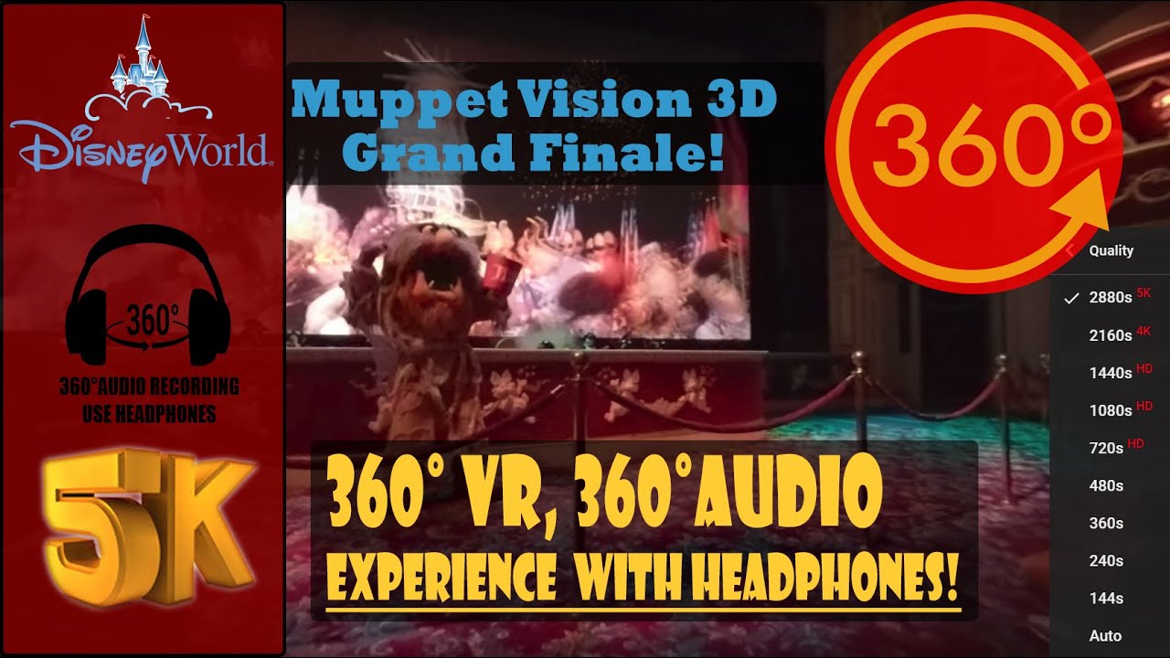 Muppet Vision 3D Show Grand Finale - Hollywood Studios, Disney World [5K 360°, 360° Audio]