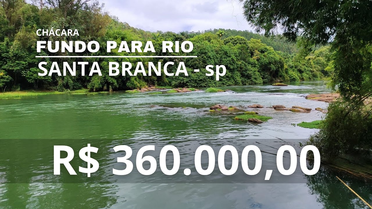 CHÁCARA AS MARGENS DA RODOVIA E BANHANDO POR RIO AO FUNDO | SANTA BRANCA -SP