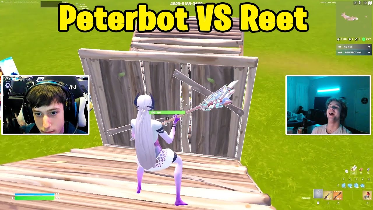 Peterbot против Reet: поединки 1 на 1 после победы в FNCS!